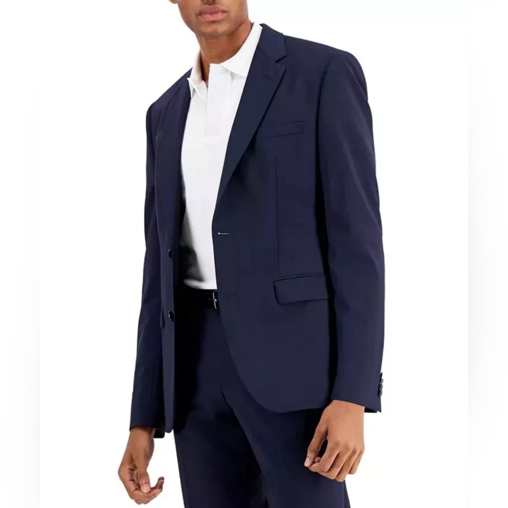 HUGO Men's Navy Modern Fit V. Wool Blend Jeffrey/M204x Sport Coat 36R NWT $398